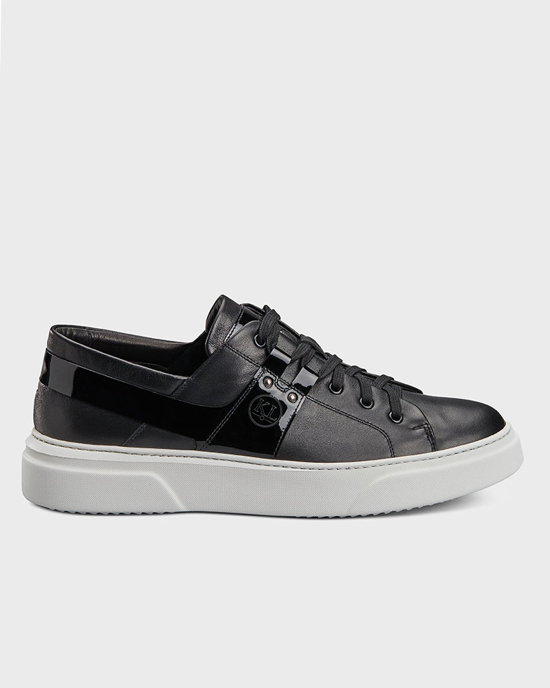 Black Leather Sneaker