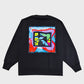 3/4 Black Abstra Sweatshirt