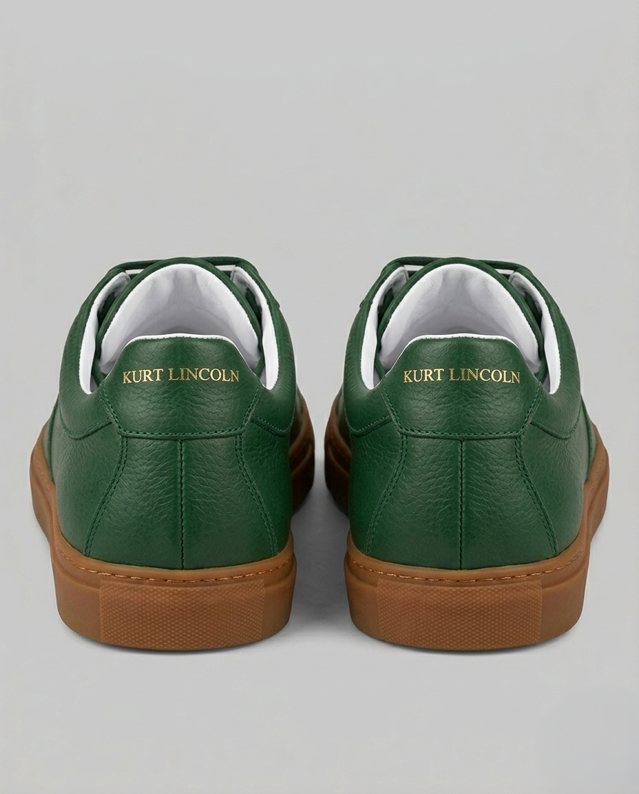 Forest Green Leather Sneaker