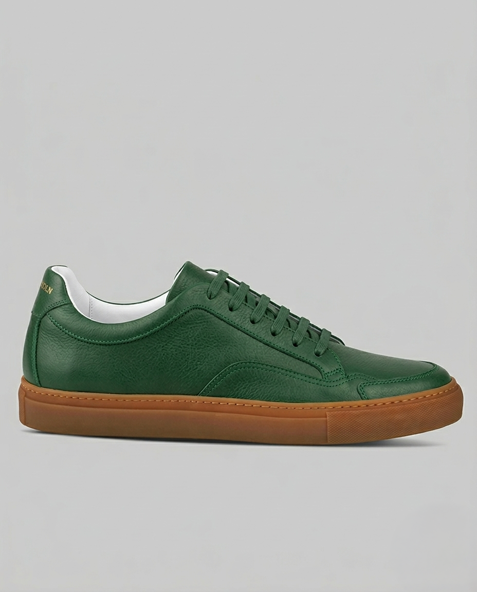 Forest Green Leather Sneaker