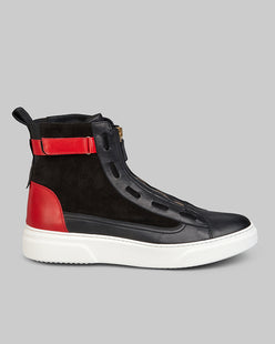 Phantom Black/Red High Top Sneaker