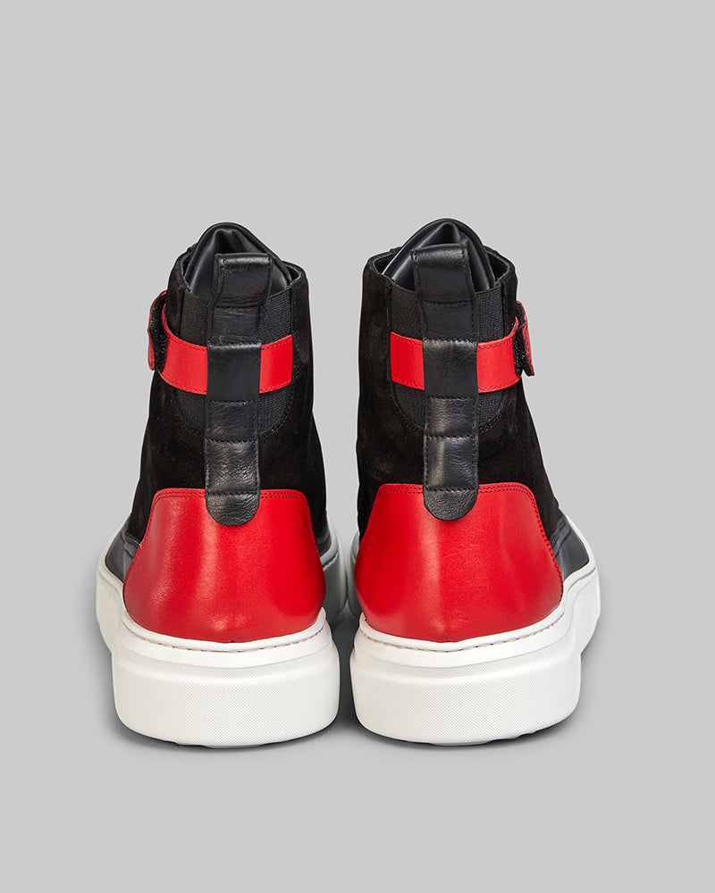 Phantom Black/Red High Top Sneaker