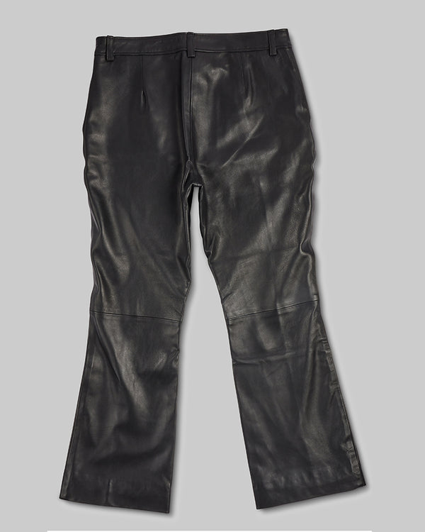 Flare leather pants