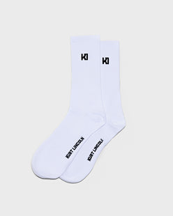 White KL Logo Sock