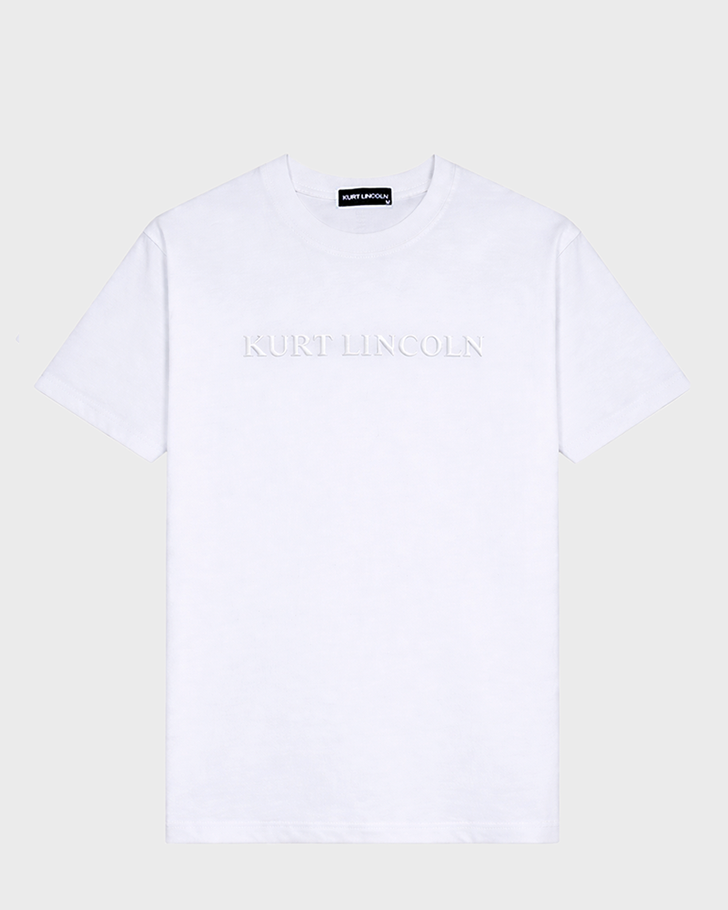 Cotton White 3D Logo Tee