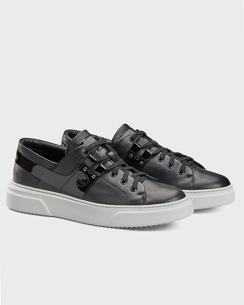 Black Leather Sneaker