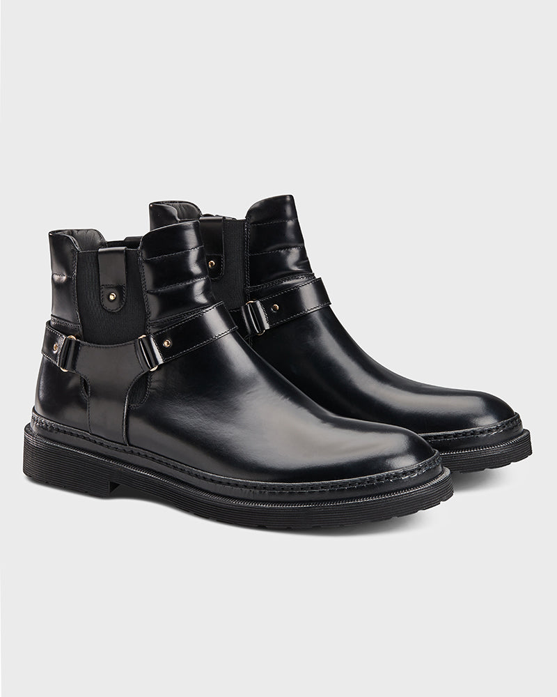 Saddle Strap Chelsea Boot