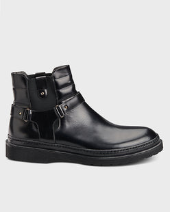 Saddle Strap Chelsea Boot