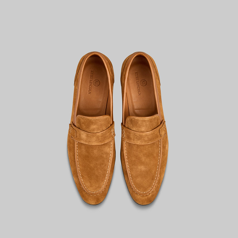edward tan suede loafers
