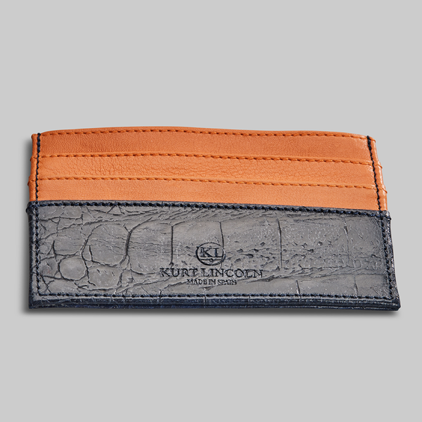 CROCODILE EMBOSSED AND CALF LEATHER CARDHOLDER - official website - shoes and accessories 