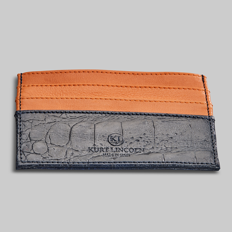 CROCODILE EMBOSSED AND CALF LEATHER CARDHOLDER - official website - shoes and accessories 