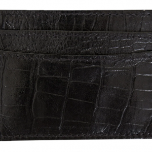 Black croc emboss cardholder