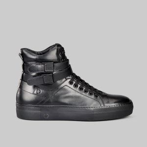 Zane black strap sneakers