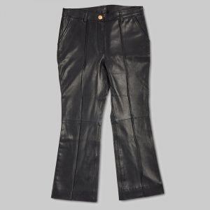 Flare leather pants