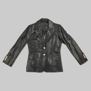 Leather blazer