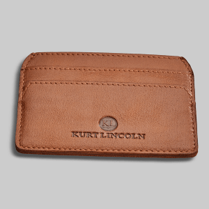 Tan calf leather cardholder